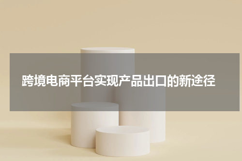  跨境电商平台实现产品出口的新途径