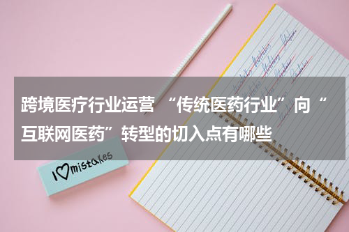 跨境医疗行业运营 “传统医药行业”向“互联网医药”转型的切入点有哪些